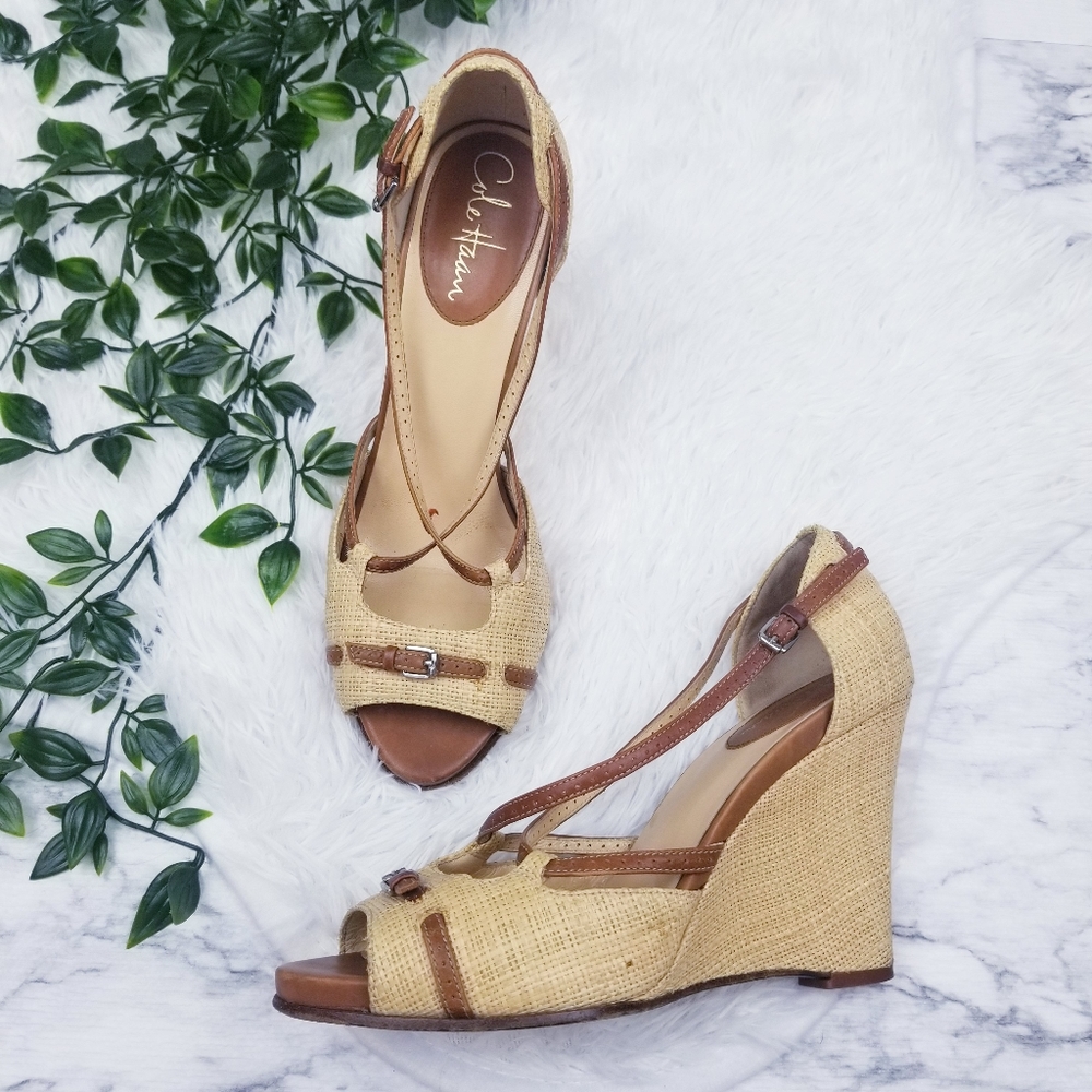 Cole Haan Nantucket Air Max Wedge Sandal EUC